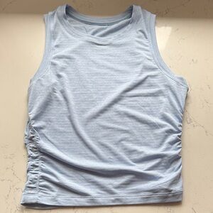 Lululemon Light Blue Ruched Tank Top